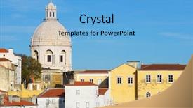  Presentation with view of toronto downtown - Cool new PPT theme with os - alfama downtown and monastery os backdrop and a light blue colored foreground