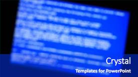  Presentation with crash - Cool new slide set with os - blue screen of system crash backdrop and a cobalt blue colored foreground
