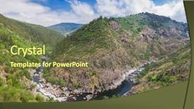  Presentation with top view of amazon river - Beautiful slide deck featuring os - panoramic view of paiva river backdrop and a tawny brown colored foreground