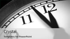  Presentation with alarm - Cool new PPT theme with os - photo alarm clock arrow close backdrop and a light gray colored foreground