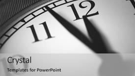  Presentation with alarm - Cool new PPT theme with os - photo alarm clock arrow close backdrop and a light gray colored foreground