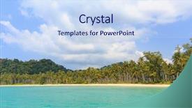  Presentation with sea shore - Presentation design consisting of os - tropical sea shore os background and a  colored foreground