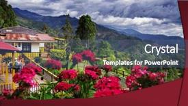  Presentation with colombia - Audience pleasing PPT theme consisting of os - view os salento in colombia backdrop and a ocean colored foreground