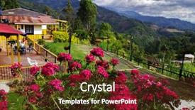  Presentation with colombia - PPT theme enhanced with os - view os salento in colombia background and a tawny brown colored foreground