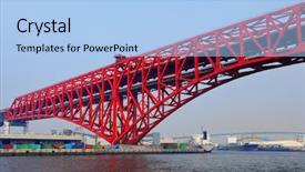  Presentation with osaka - Cool new slide set with osaka bridge backdrop and a  colored foreground