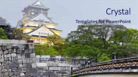  Presentation with osaka - Beautiful slides featuring feudalism - osaka castle in osaka japan backdrop and a lemonade colored foreground