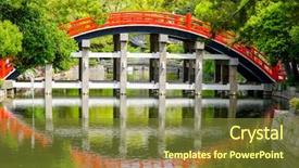  Presentation with osaka - Amazing presentation theme having osaka japan at the taiko backdrop and a tawny brown colored foreground