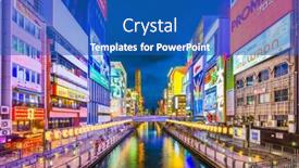  Presentation with osaka - Audience pleasing slide set consisting of osaka-japan-august-16-2015 backdrop and a teal colored foreground