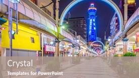  Presentation with neighborhood - Amazing slide set having osaka-japan-august-17-2015 backdrop and a coral colored foreground