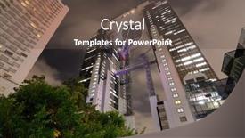  Presentation with interconnected - Audience pleasing PPT theme consisting of osaka-japan-july-12-looking backdrop and a dark gray colored foreground