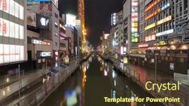  Presentation with manmade - Audience pleasing slide deck consisting of osaka-japan-july-7-dotonburi backdrop and a tawny brown colored foreground