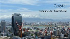  Presentation with commercial development - PPT layouts enhanced with osaka-japan-july-9-umeda background and a light blue colored foreground
