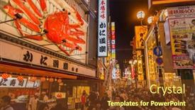  Presentation with osaka - Presentation theme enhanced with osaka-japan-september-2-2018 background and a tawny brown colored foreground