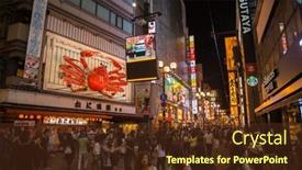  Presentation with osaka - Slide deck having osaka-japan-september-22-2015 background and a tawny brown colored foreground