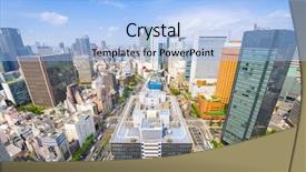  Presentation with osaka - Theme having osaka japan umeda district cityscape background and a light blue colored foreground