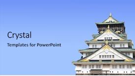  Presentation with ancient japan - Audience pleasing presentation consisting of osaka japan unesco world backdrop and a light blue colored foreground