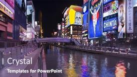  Presentation with osaka - Slide set with osaka-november-25-the-famed background and a tawny brown colored foreground