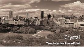  Presentation with osaka - Slides consisting of osaka-urban-city-park-rooftop background and a tawny brown colored foreground