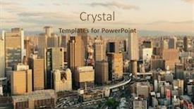  Presentation with osaka - PPT theme having osaka-urban-city-rooftop-view background and a lemonade colored foreground