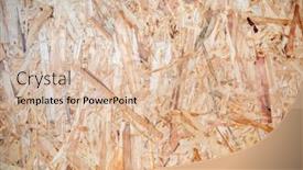  Presentation with wood chips - PPT theme with osb-sheet-is-made background and a lemonade colored foreground
