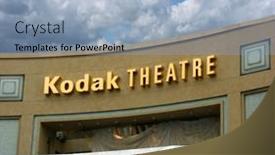  Presentation with academy award - PPT layouts having oscar-academy-award background and a light blue colored foreground