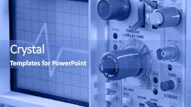  Presentation with color - Amazing presentation design having oscilloscope close-up toning backdrop and a teal colored foreground