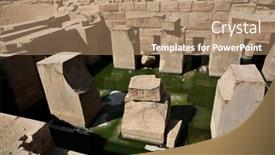  Presentation with egypt - Colorful slide set enhanced with osirion-temple-at-abydos-egypt backdrop and a coral colored foreground