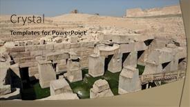  Presentation with egypt - Slide deck having osirion-temple-at-abydos-egypt background and a coral colored foreground
