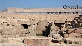  Presentation with egypt - Audience pleasing PPT theme consisting of osirion-temple-at-abydos-egypt backdrop and a light blue colored foreground