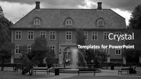  Presentation with 2018 - Theme featuring oslo-downtown-in-sunny-day background and a dark gray colored foreground