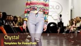  Presentation with runway fashion - Theme with oslo-february-7-model-walks background and a tawny brown colored foreground