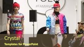  Presentation with runway fashion - Amazing PPT layouts having oslo-february-7-model-walks backdrop and a tawny brown colored foreground