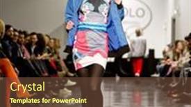  Presentation with runway fashion - Slides enhanced with oslo-february-7-model-walks background and a tawny brown colored foreground