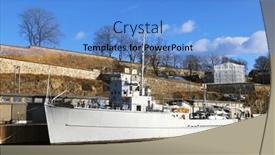  Presentation with port - PPT theme enhanced with oslo-harbour-and-radhuset-building background and a teal colored foreground