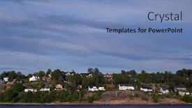  Presentation with moss - Colorful PPT layouts enhanced with oslofjord-view-of-the-north backdrop and a teal colored foreground