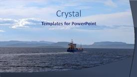  Presentation with sea - Audience pleasing theme consisting of oslofjord-view-of-the-north backdrop and a light blue colored foreground