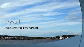  Presentation with sea - PPT layouts featuring oslofjord-view-of-the-north background and a light blue colored foreground