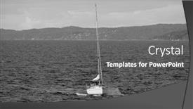  Presentation with moss - PPT theme consisting of oslofjord-view-of-the-north background and a gray colored foreground