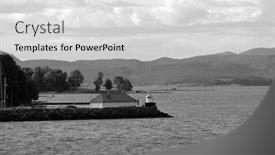  Presentation with moss - Presentation consisting of oslofjord-view-of-the-north background and a light gray colored foreground