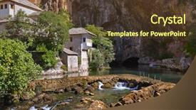  Presentation with bosnia - Audience pleasing slides consisting of osmanli - blagaj dervish house - bosnia backdrop and a tawny brown colored foreground