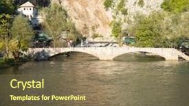  Presentation with bosnia - Presentation theme having sufi - famous dervish house in blagaj background and a violet colored foreground