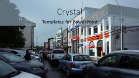  Presentation with busy street - Slide set having osorno-chile-9-january-2019 background and a light blue colored foreground