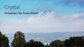  Presentation with volcano - Colorful PPT theme enhanced with osorno-volcano-in-parque-nacional backdrop and a light blue colored foreground