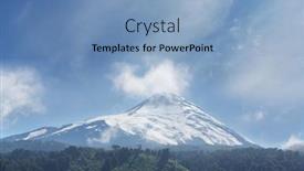  Presentation with volcano - PPT theme enhanced with osorno-volcano-in-parque-nacional background and a light blue colored foreground
