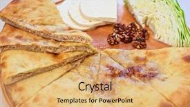  Presentation with nuts - Colorful slide deck enhanced with ossetian pie with cabbage backdrop and a  colored foreground