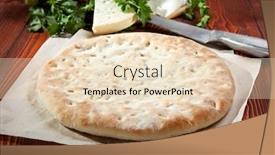  Presentation with mushrooms - Presentation theme featuring ossetian-pie-with-chicken background and a lemonade colored foreground