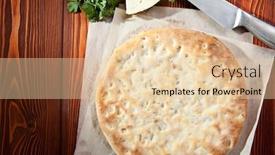  Presentation with mushrooms - Presentation consisting of ossetian-pie-with-chicken background and a lemonade colored foreground