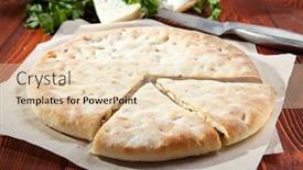  Presentation with mushrooms - Presentation theme with ossetian-pie-with-chicken background and a lemonade colored foreground