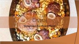  Presentation with bone marrow - Presentation theme consisting of osso-buco-in-bianco background and a red colored foreground