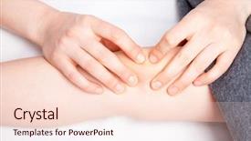  Presentation with alternative medicine - Presentation theme enhanced with osteopath - an alternative medicine treatment background and a lemonade colored foreground